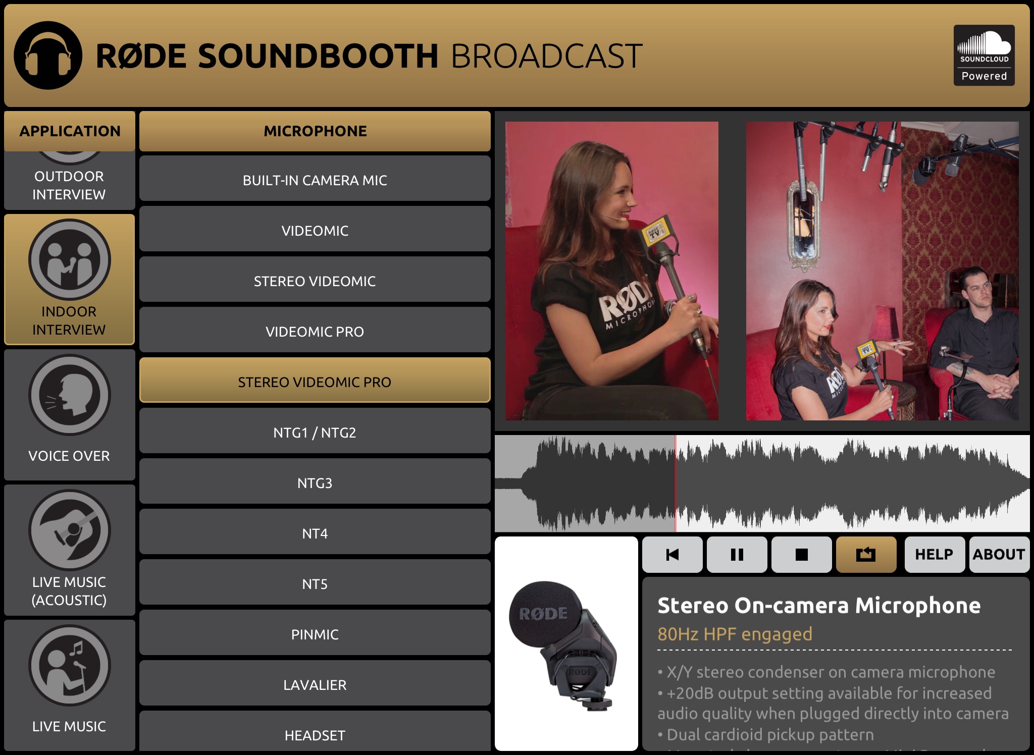 RØDE Soundbooth Broadcast screenshot 2