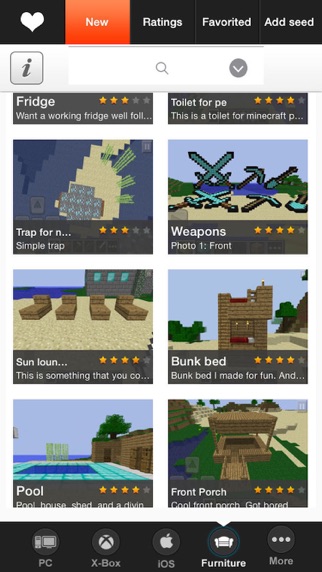 seeds & furniture for minecraft - mcpedia pro gamer community! iphone screenshot 3