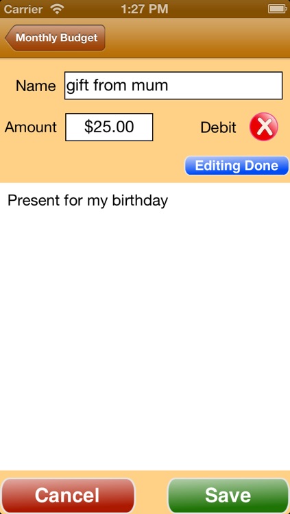 Simple Budget: Month