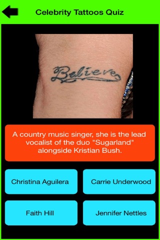 Celebrity Tattoos Quiz Guess Trivia Puzzle screenshot 4