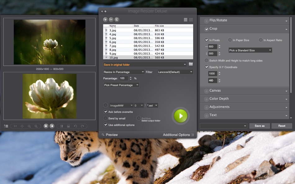 #4. Image Resizer Deluxe (macOS) 由: Sergey Vdovenko