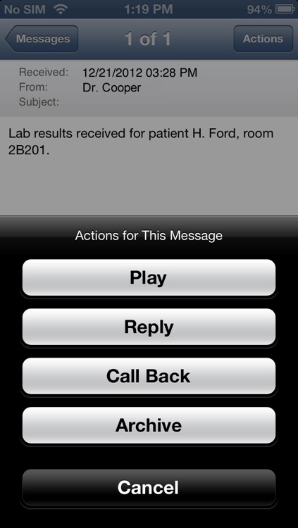 Vocera Connect for Smartphone