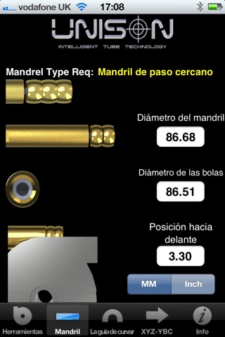 Calculadora de la herramienta para curvar del tubo screenshot 4