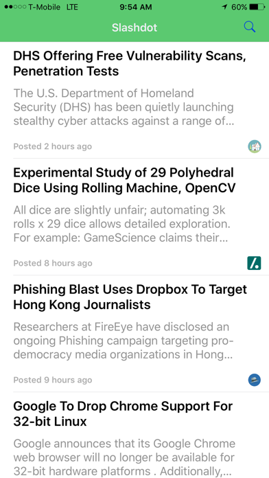 Slashdot News Screenshot