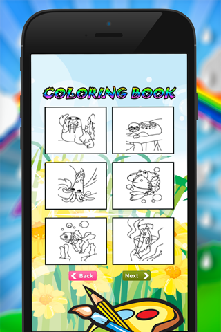 Sea Animal Coloring Book - Drawing Painting Kids Games screenshot 2