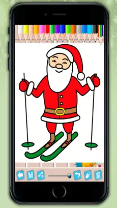 Captura 1 Colorear Papa Noel Navidad - Libro para colorear los mejores dibujos de Santa o San Nicolás niños de 2 a 6 años de edad iphone