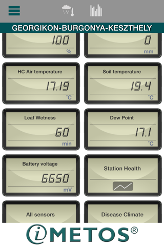 METOS weatherstation screenshot 2