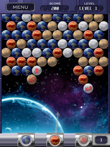 Screenshot #1 for Bubble Shooter Space Edition