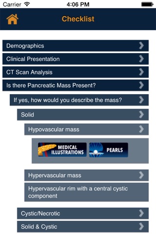 CTisus Pancreas Mass Checklist screenshot 2