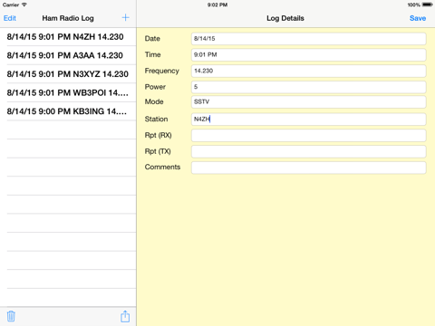 Screenshot #4 pour Ham Radio Log