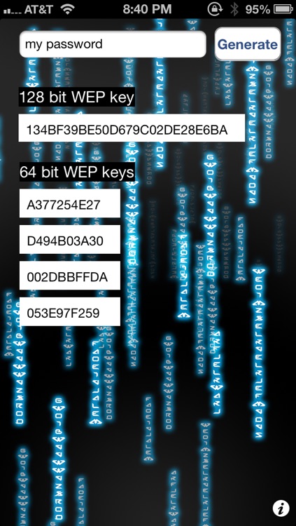 WEP Password Generator for WiFi Passwords