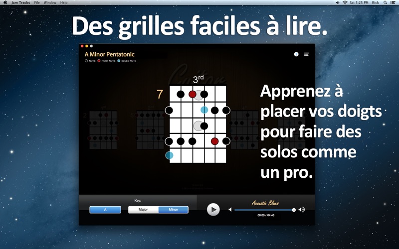 Screenshot #2 pour Guitar Jam Tracks - Professeur de gammes & Compagnon d'entraînement