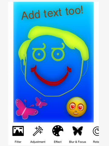 Screenshot #6 pour Dessin - tout en une seule Photo effets fou Image Cool Application avec des émoticônes et des émoticônes