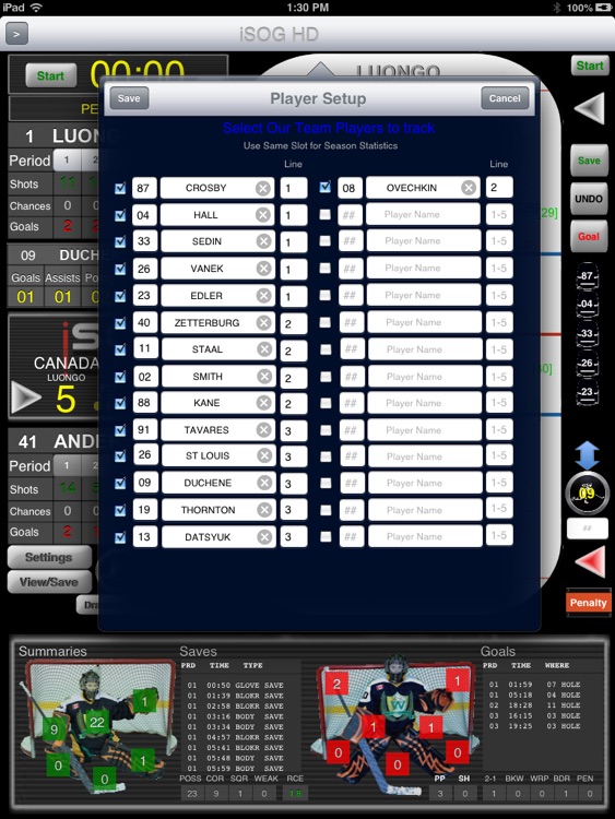 iSOG HD PRO Goalie & Player Stats Utility