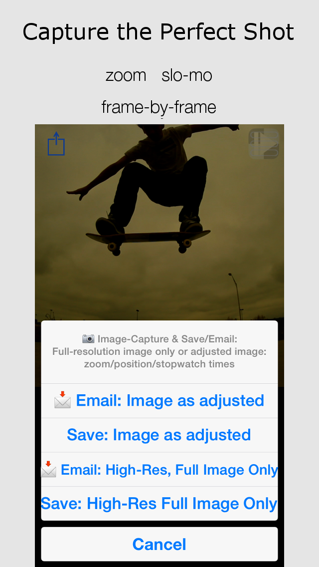 Slo-mo Skate: Frame-by-Frame Image Capture & Video Analysis Appのおすすめ画像2