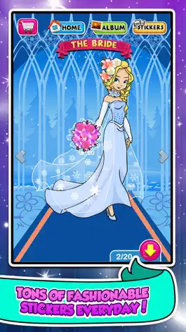 Game screenshot Princess Sticker Salon Game - frozen make-up wedding & dress up girl makeover! mod apk