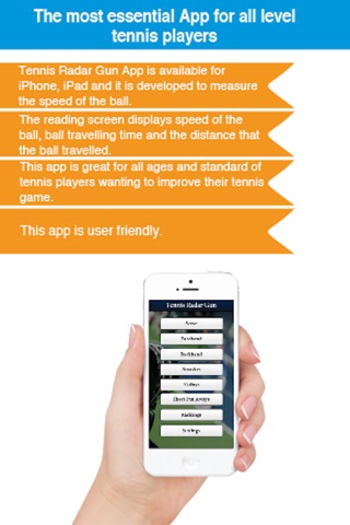 Tennis Radar Gun - Measure the speed of the Ball screenshot 2