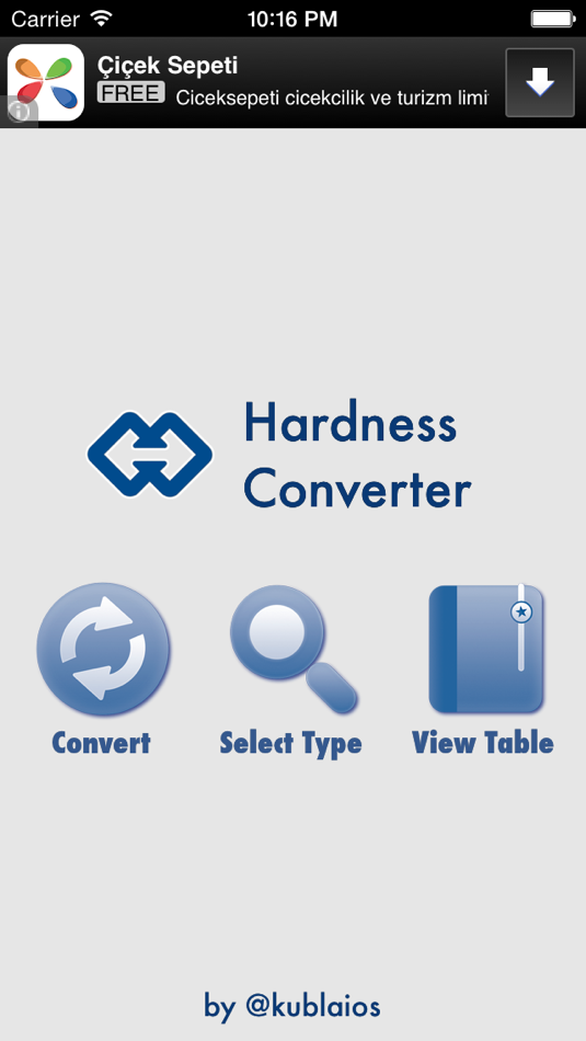 #1. Hardness Converter Tool (iOS) 게시자: Kubilay Erdogan