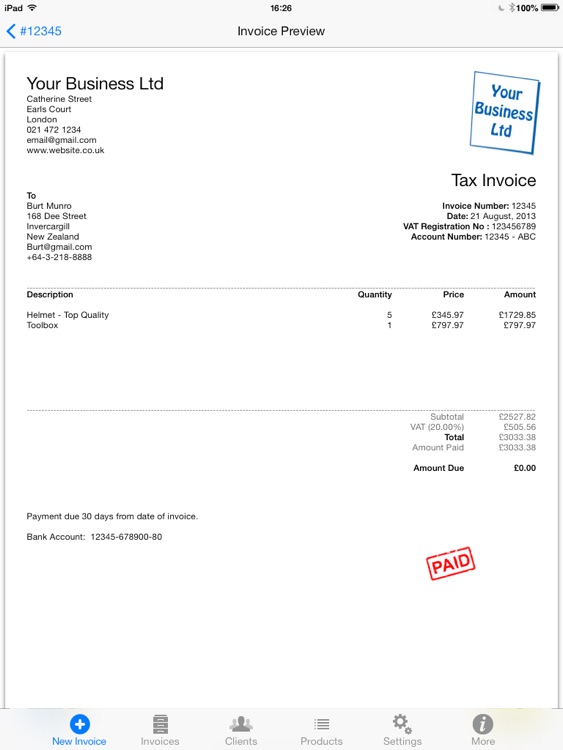 Easy Mobile Quotes + Invoicing App For iPad screenshot-3