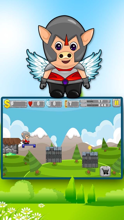 Castle Jump - Flying Pig with Wings screenshot-4