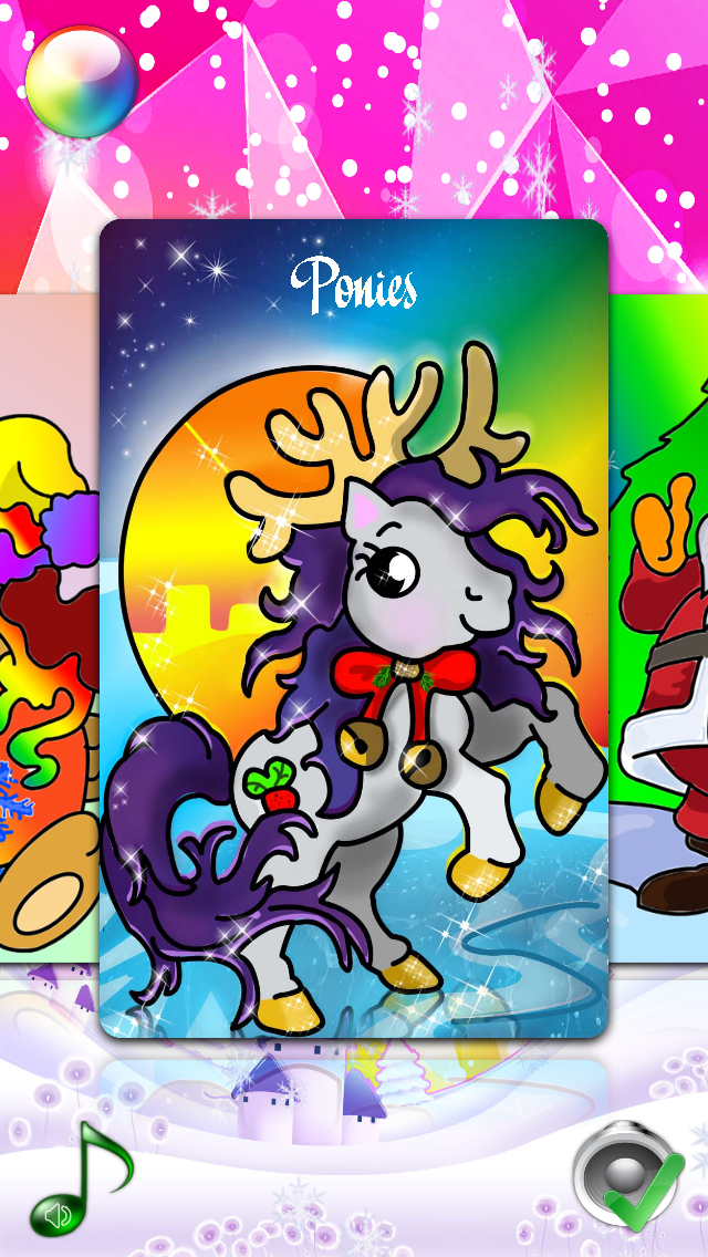 Screenshot #2 pour Christmas Coloring Pages for Girls & Boys with Santa & New Year Nick - Pony Painting Sheets & Fashion Papa Noel Games for my Little Kids, Babies & jr Brats