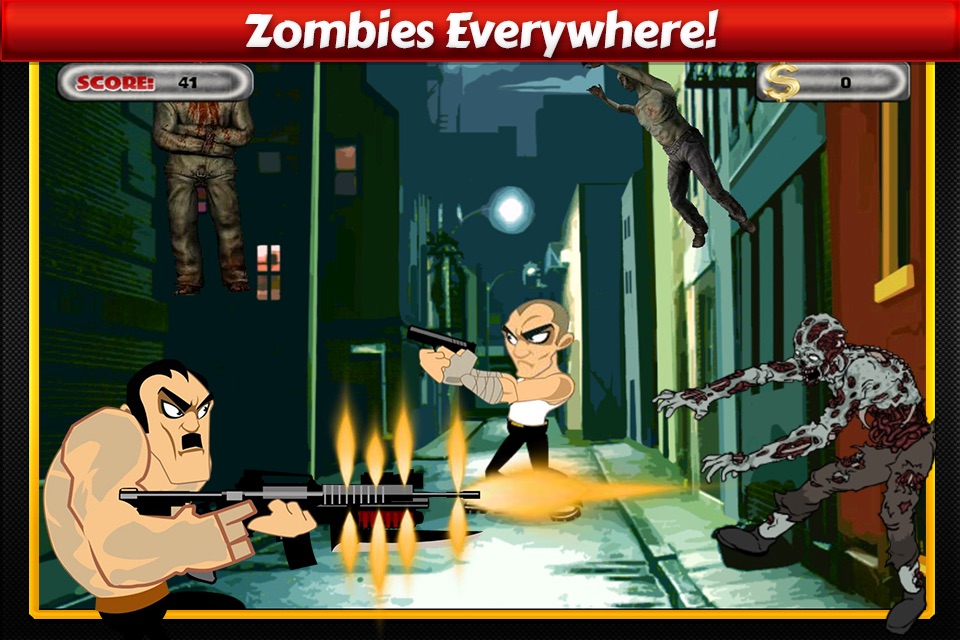 Tough Gangstars vs Zombies Invasion - Judgement Day Defense Shooting Games screenshot 2