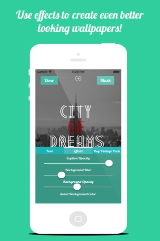 The Wallpaper Maker Pro -  Create Custom Wallpapers and Backgrounds Using Masks, Captions, and Cool Fonts for iOS 7! screenshot 3