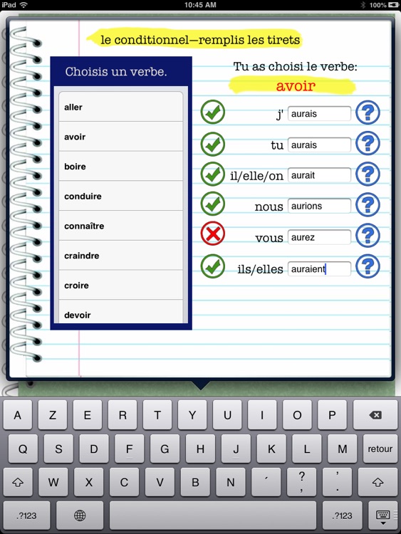 Irregular French Verb Conjugation, Review and Practice screenshot-3