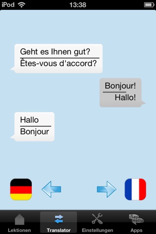iSayHello German - French screenshot 4