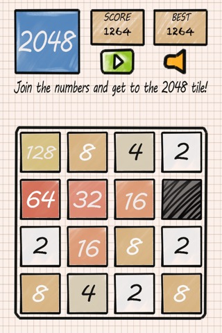 2048 - Number puzzle Doodle Styleのおすすめ画像1