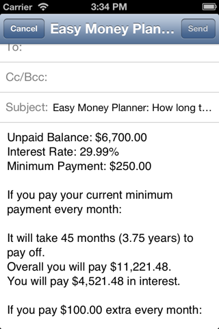 Easy Money Planner Free screenshot 4