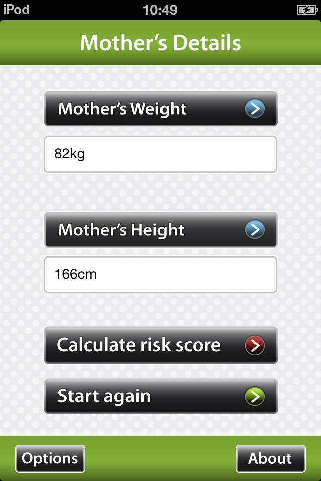 InfantWeight screenshot 2