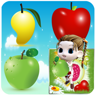 Fruits memo preschooler education game for kids