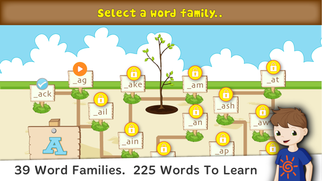 Bud's Rhyming Words - Kids learn word families, CVC, short &(圖4)-速報App