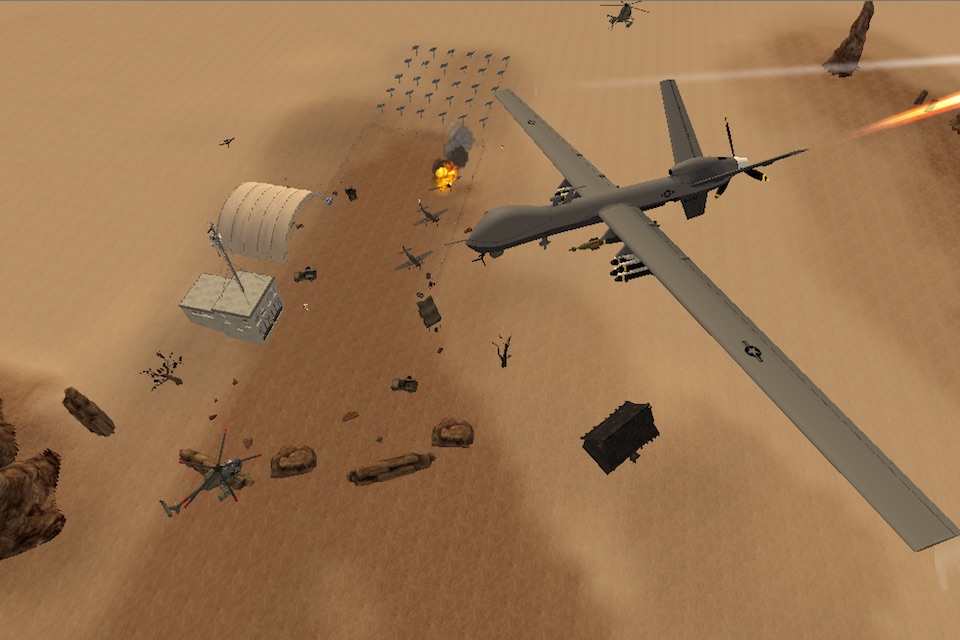 Frontline Drone Combat: Birds-Eye of Arena Supremacy. Play Modern Gunship Mission Game screenshot 3