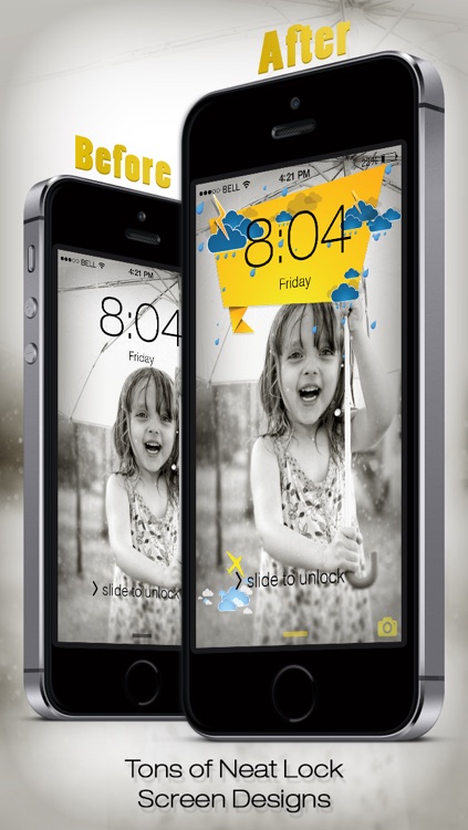 Customize Lock Screen - Wallpapers Designs for iOS 7 by Scott Cawthor