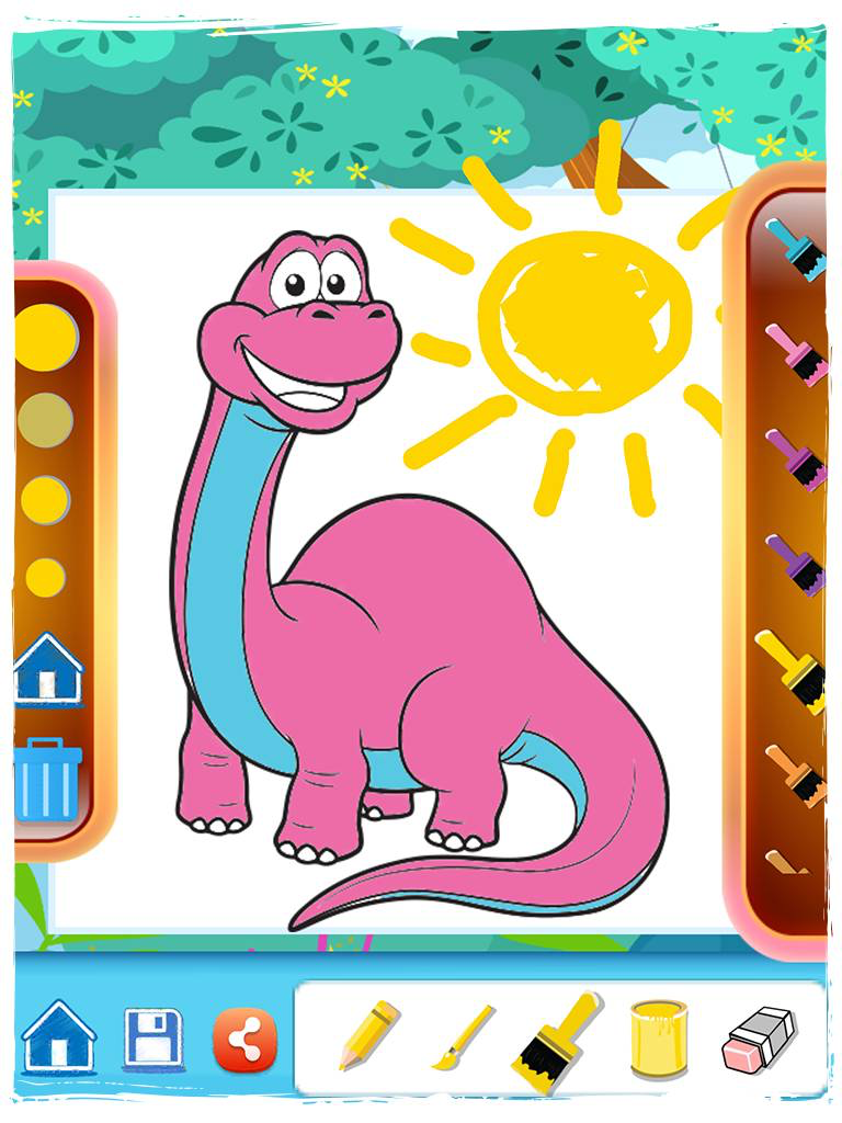 dinosaur coloring book online games for grade one screenshot 9