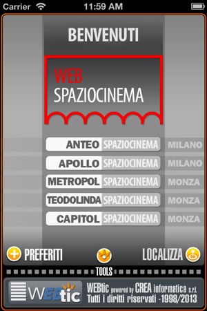Webtic Spazio Cinema Acquisti e Prenotaz