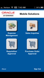 JD Edwards EnterpriseOne Mobile Applications screenshot #1 for iPhone