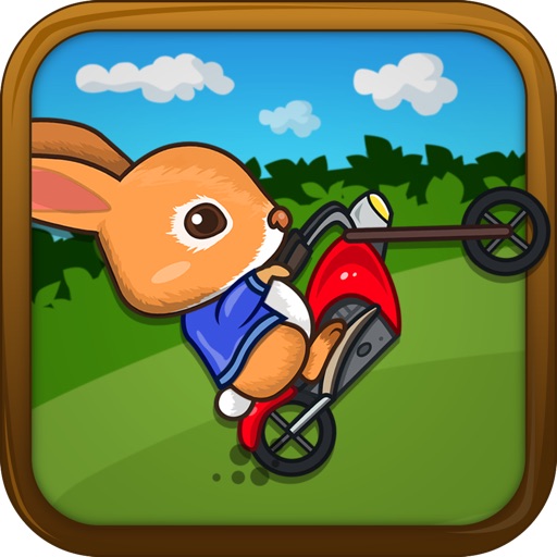 Easter Bunny's Motorcycle - Extreme motor bike race chase top game Icon