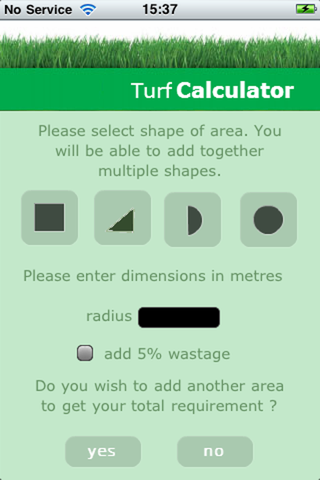 Turf Calculator - náhled