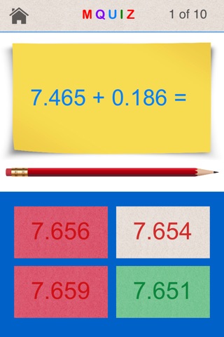 Adding Decimals MQuiz - Math Quiz and Practice for Elementary, Middle and High School Education screenshot 3