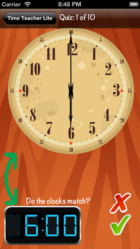 #4. Time Teacher Lite - Learn How To Tell Time (iOS) 由: LearnWeaver Pty Ltd