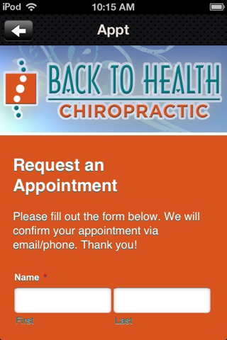 Back to Health Chiropractic screenshot 2