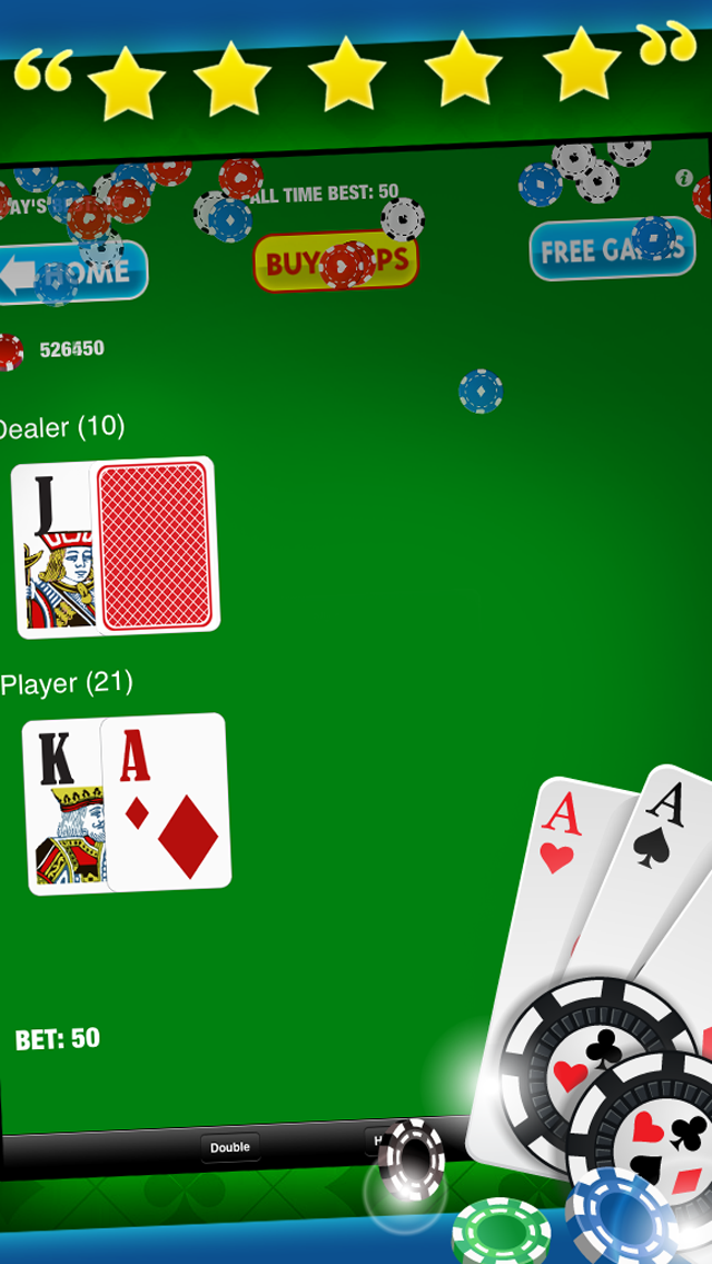 Screenshot #2 pour 21 Blackjack Carte Casino Jeu Gratuit
