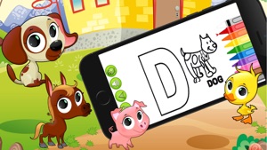 Abc Animal Alphabet Coloring Pages To Write - Educational Game For Kids Edu Room Pbs And Prek Pre Games screenshot #1 for iPhone