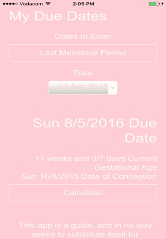 Pregnancy Due Dates screenshot 4