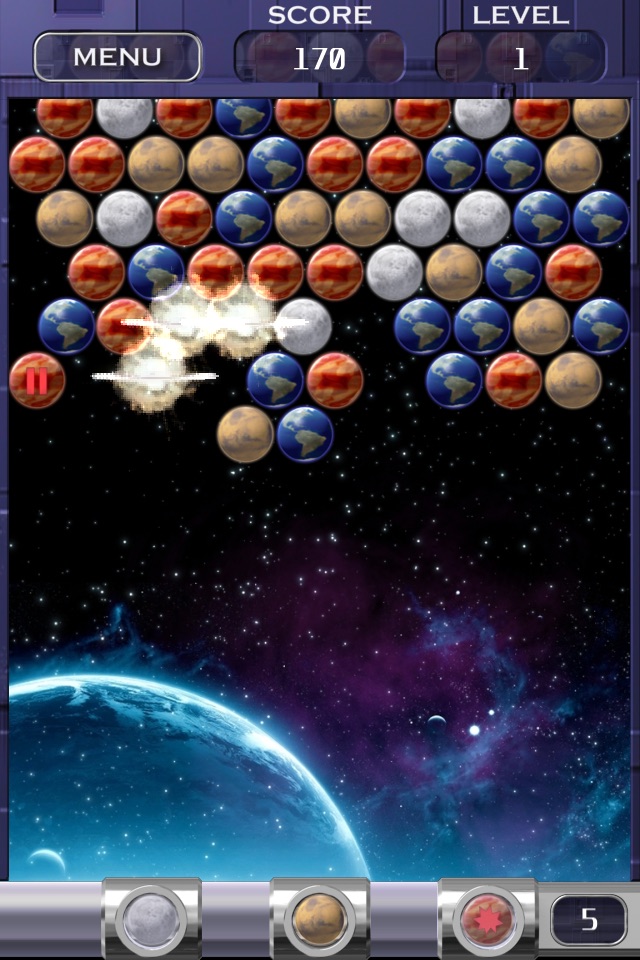 Bubble Shooter Space Edition screenshot 2