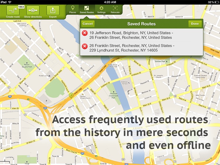 Routes; Maps and Places HD
