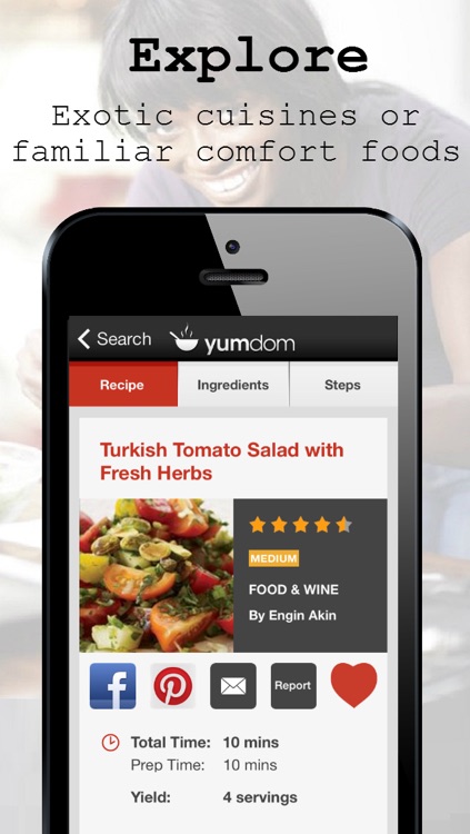 YumDom: Free tasty recipes for your diet, allergy, and nutrition needs from rustic to gourmet  by top chefs screenshot-3